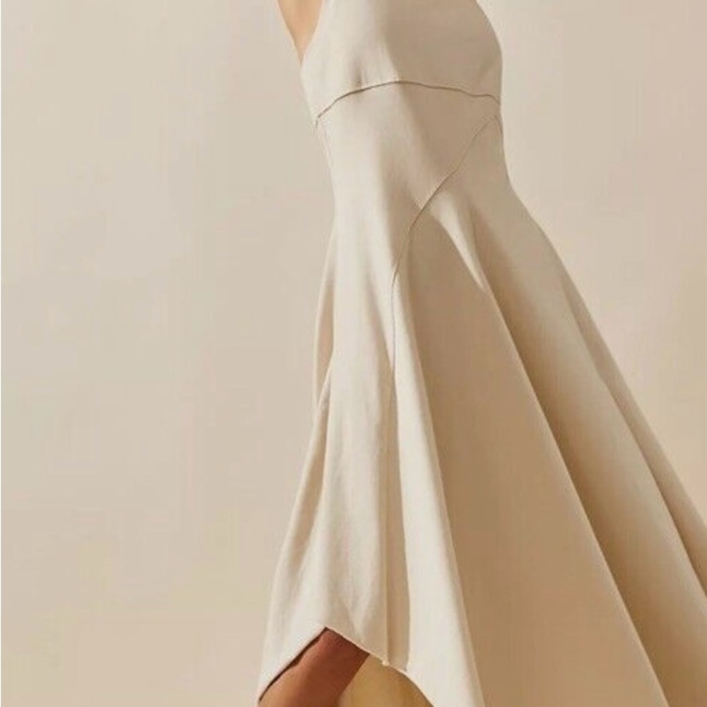 Free People Ivory Main Street Midi Dress